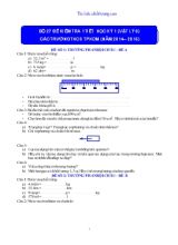 Bộ 27 đề kiểm tra 1 tiết học kỳ 1 (vật lý 6)
